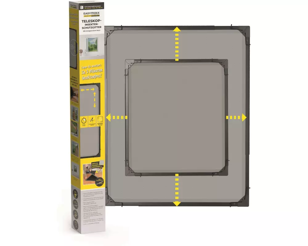 EASYmaxx Teleskop Insektenschutzgitter Anthrazit