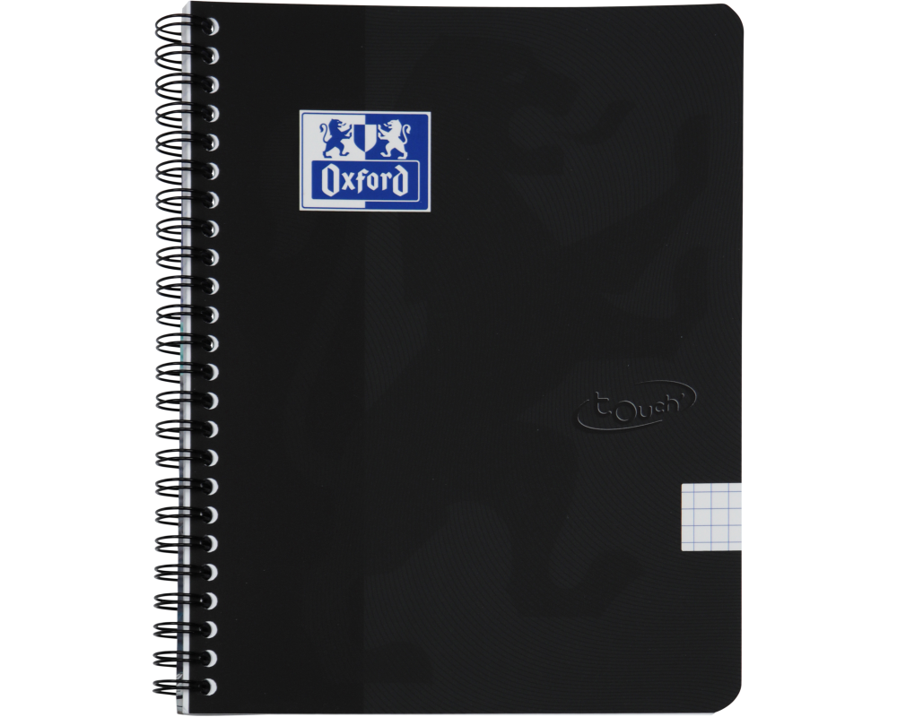 OXFORD Touch Spiralheft 400134121 A5, kariert 70 Blt, schwarz