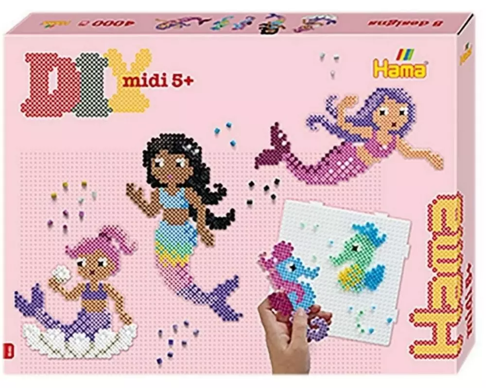 Hama Bügelperlen-Set Midi Fahrzeuge 4000 Stk. Mehrfarbig