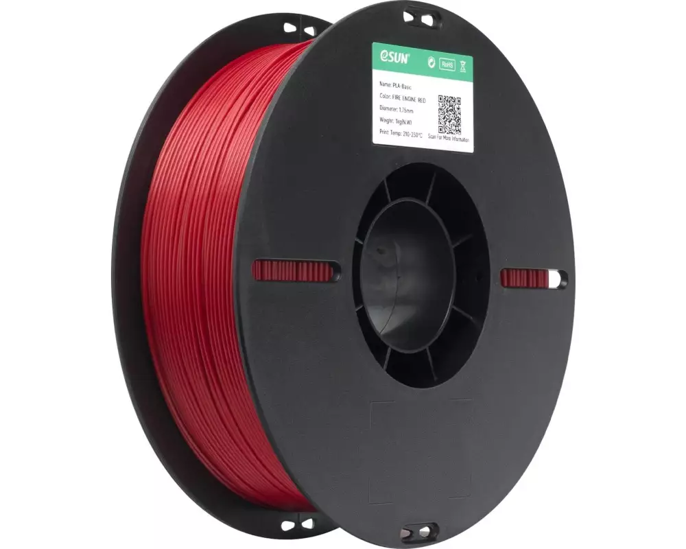 eSun Filament PLA Basic, Feuerwehrrot 1.75 mm 1 kg