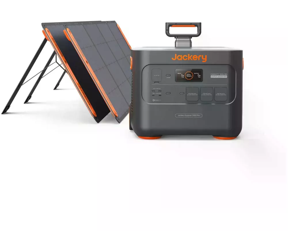 Jackery Power Station Kit Explorer 3000 Pro + 2x Saga 200W, 3024 Wh