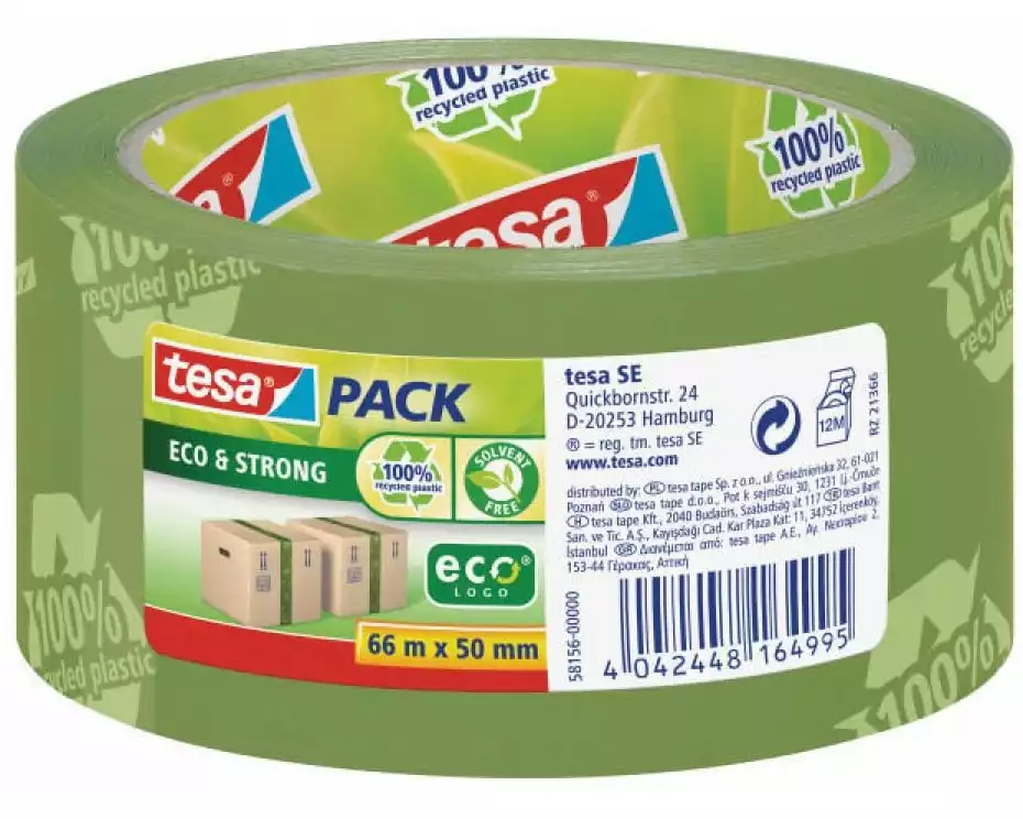 tesa Klebeband eco & strong 50 mm x 66 m, Grün