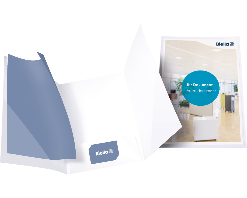 BIELLA Präsentationsmappe Pearl#3 18642101U weiss 225x315mm