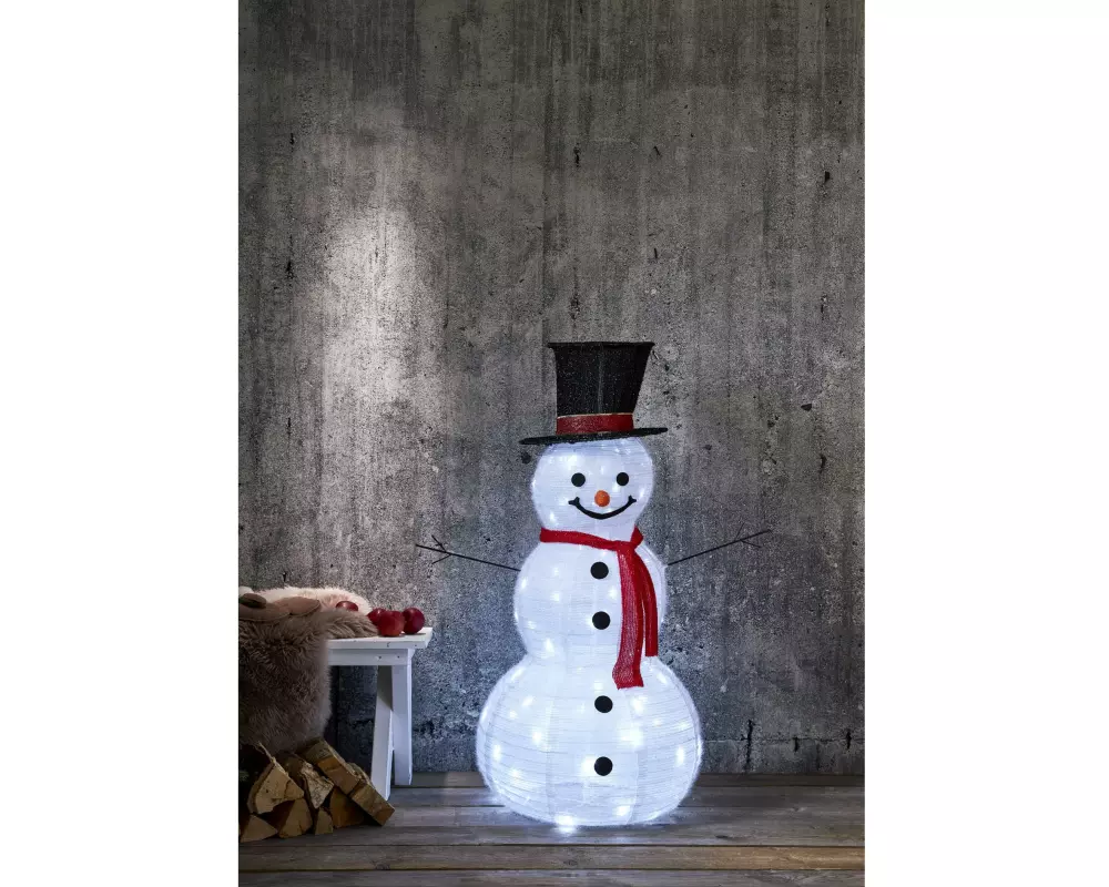 Star Trading LED-Figur Schneemann, 90 LED, 120 cm, Outdoor