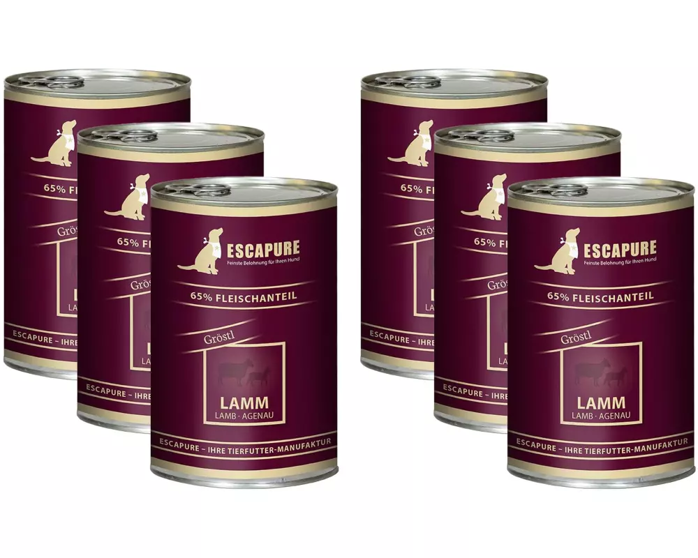 Escapure Nassfutter Lamm Gröstl, 6 x 400 g