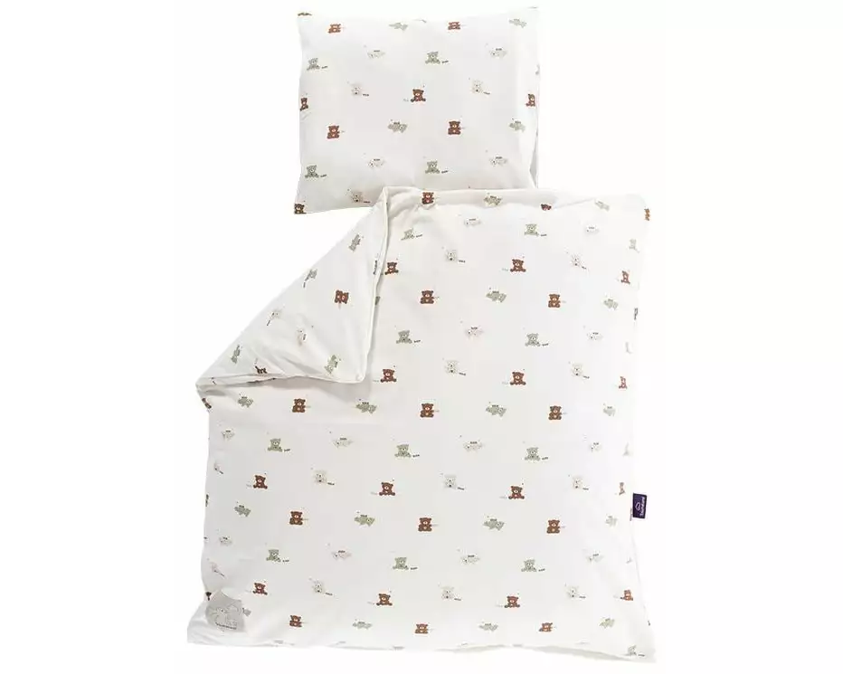 Träumeland Bettwäsche Olive 100 x 135 cm + 40 x 60 cm