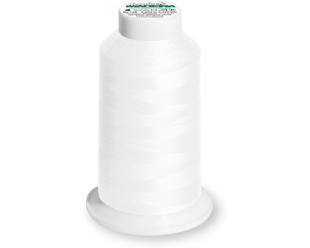 Madeira Näh-, Quilt und Overlockgarn Aerolock 125 Weiss, 2500 m
