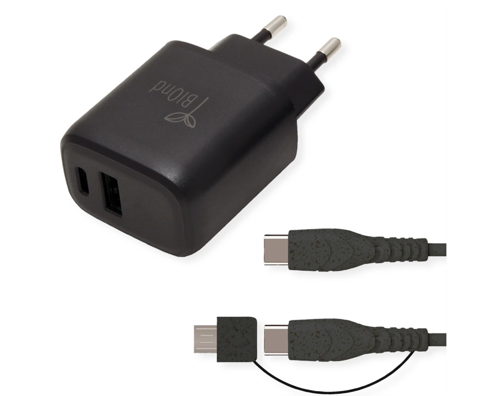 BIOnd BIO-CMC-20W PD 20W Charger Dual Port + USB-C KABEL
