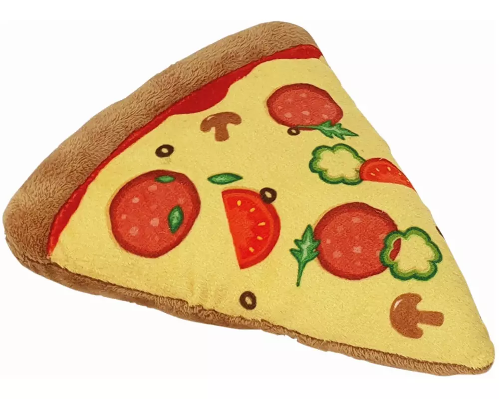 Nobby Hunde-Spielzeug Food Pizza, 20 cm, Gelb
