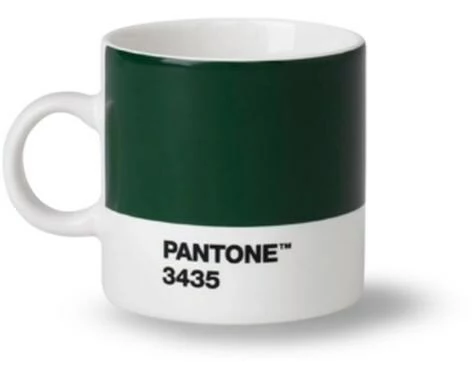 Pantone by Copenhagen Design Espresso-Tassen 120 ml, 1 Stück, Dunkelgrün