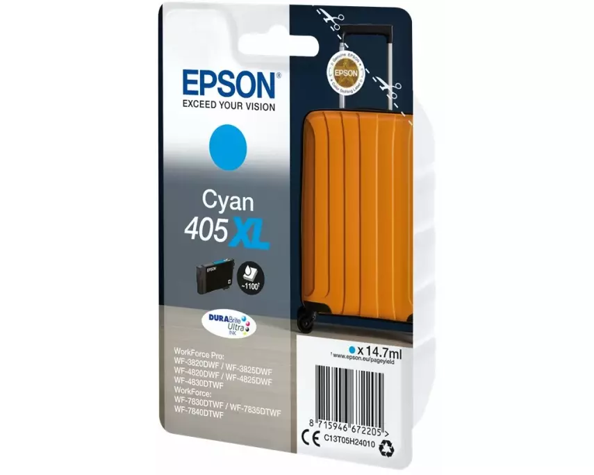 EPSON Singlepack Cyan 405XL DURABrite Ultra Ink