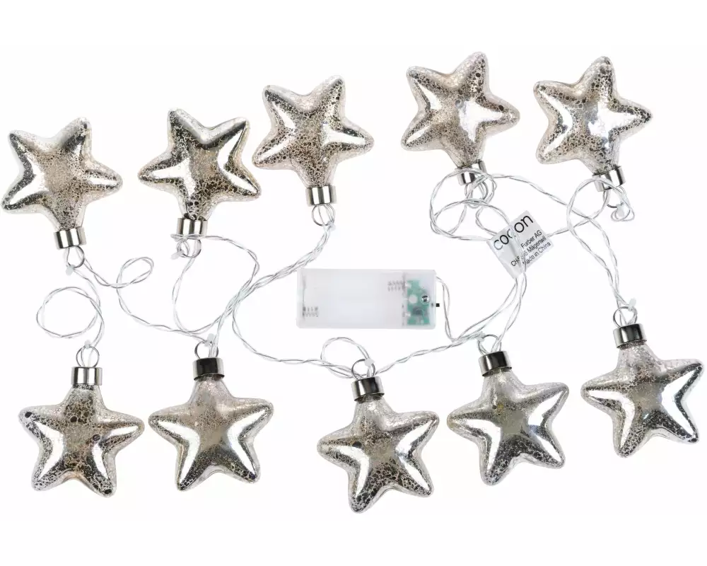 COCON LED-Lichterkette Glasstern, 180 cm