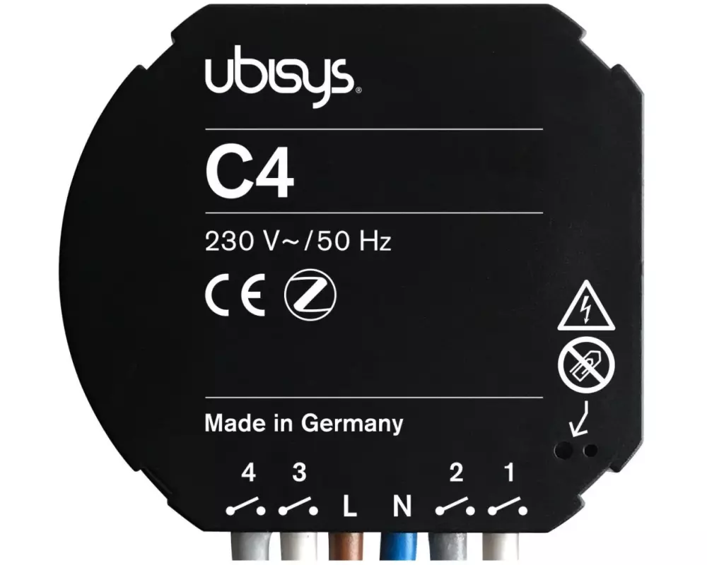 ubisys Bedieneinheit C4 ZigBee 3.0, 4-Fach