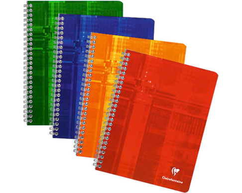 CLAIREFONTAINE Spiralheft ass. 17x22cm 87244 4mm 50 Blatt
