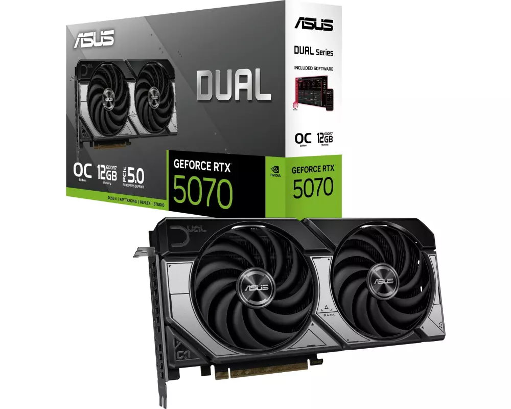 ASUS Grafikkarte Dual GeForce RTX 5070 12 GB OC Edition