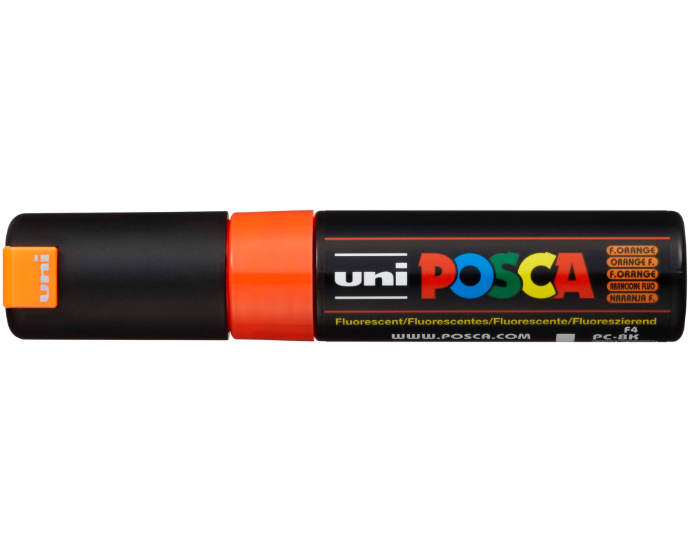 UNI-BALL Posca Marker 8mm PC8K F.ORANG fluo orange, Keilspitze