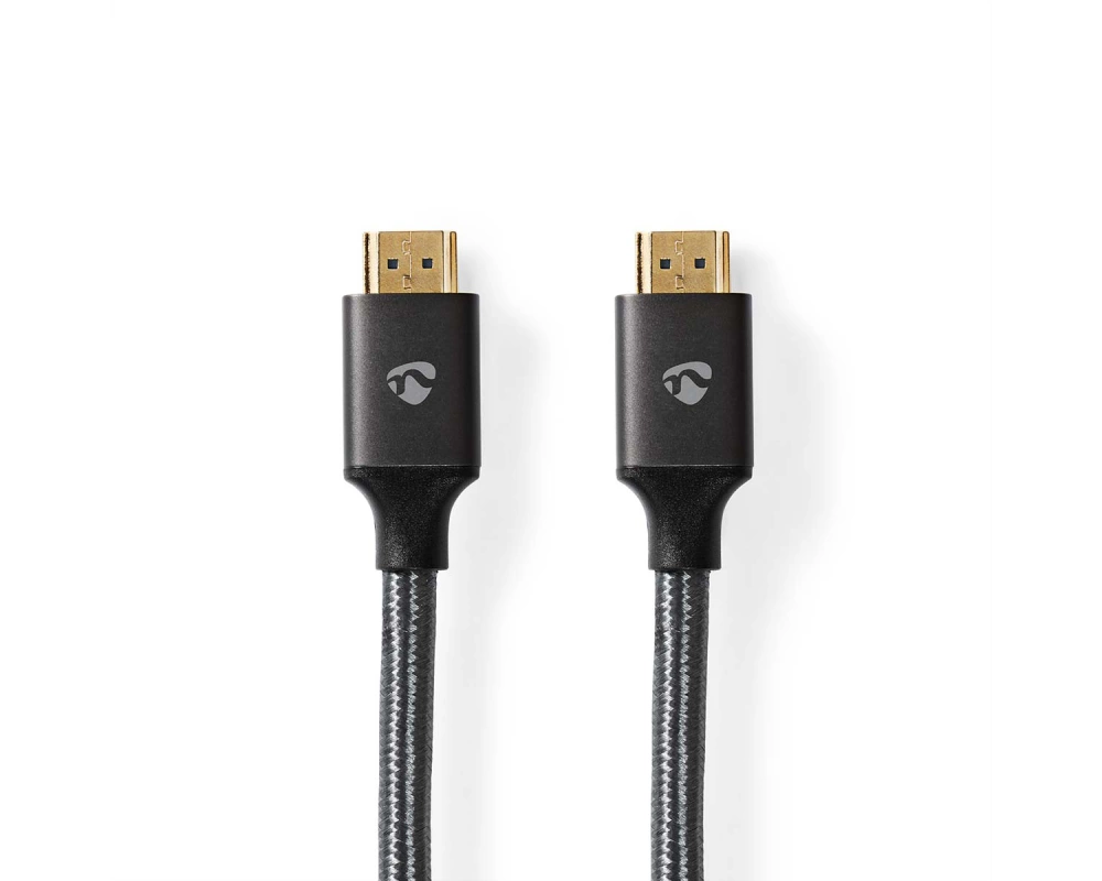 Nedis HDMI High Speed Kabel mit Ethernet, grau, 3 m