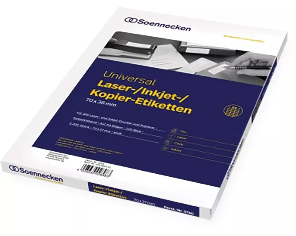 Soennecken Universal-Etiketten 7 x 3.7 cm, 2400 Stück