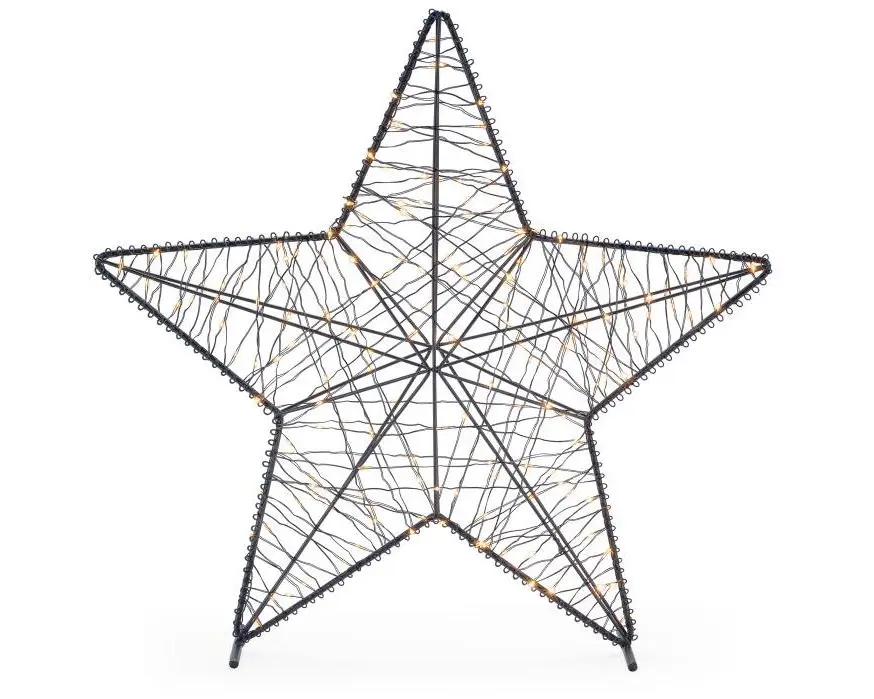 STT LED-Figur Gamma Star Schwarz, 40.5 cm