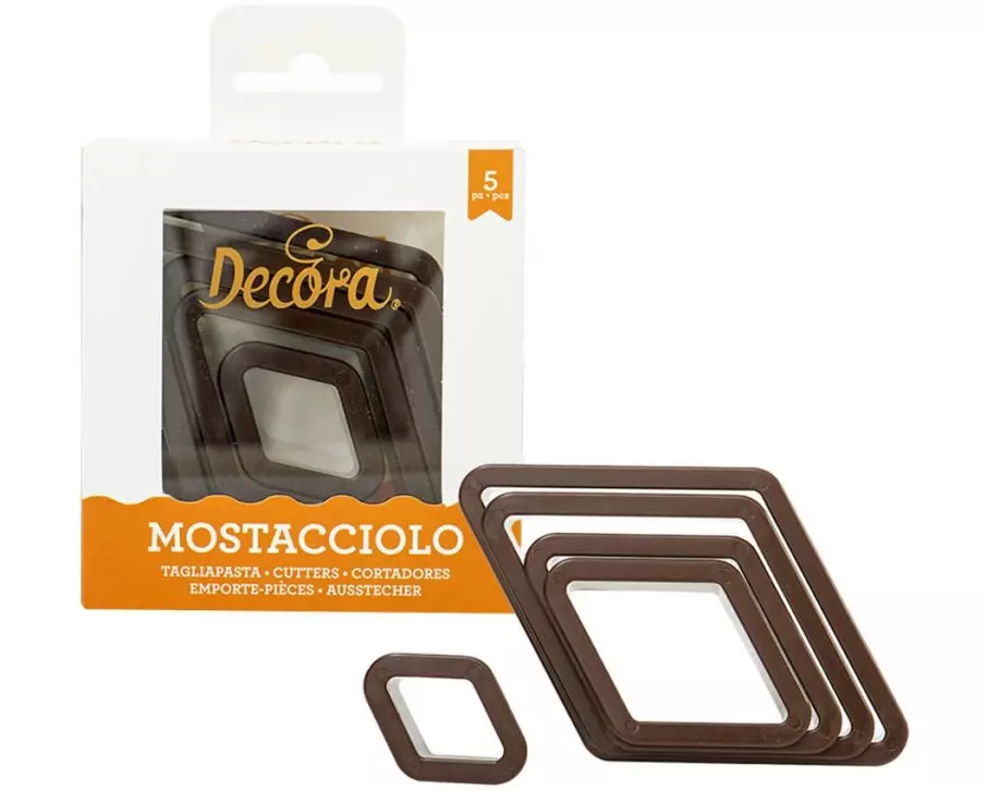 Decora Guetzli-Ausstecher-Set Rautenförmig, 5 Stück