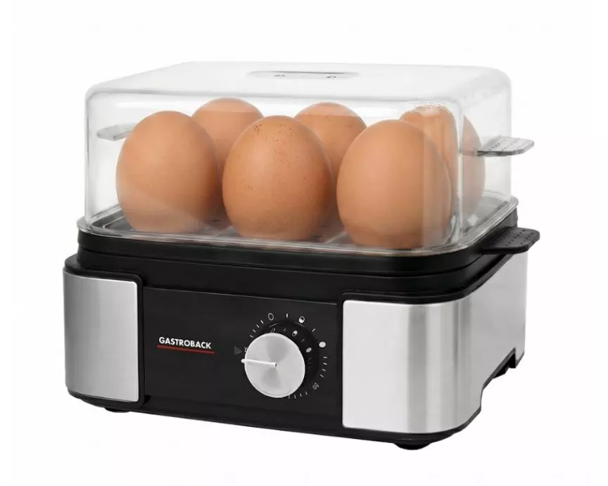 Gastroback Smart Egg Cooker EasyCook 6 Schwarz/Silber