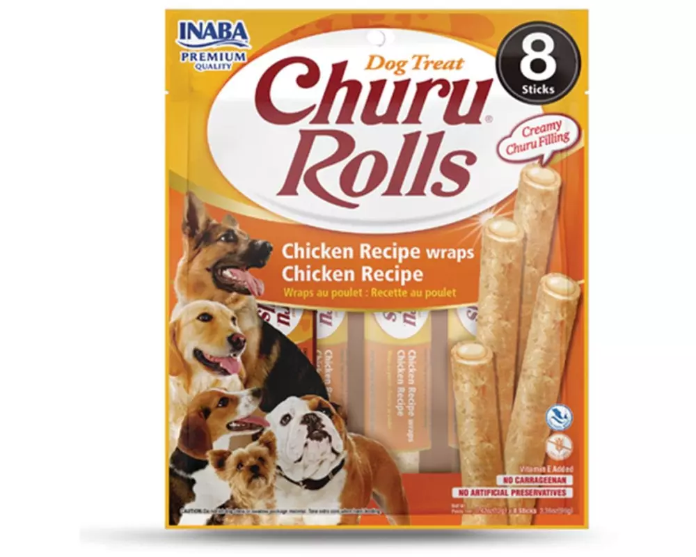 CIAO Churu Leckerli Rolls Huhn, 8 x 12 g