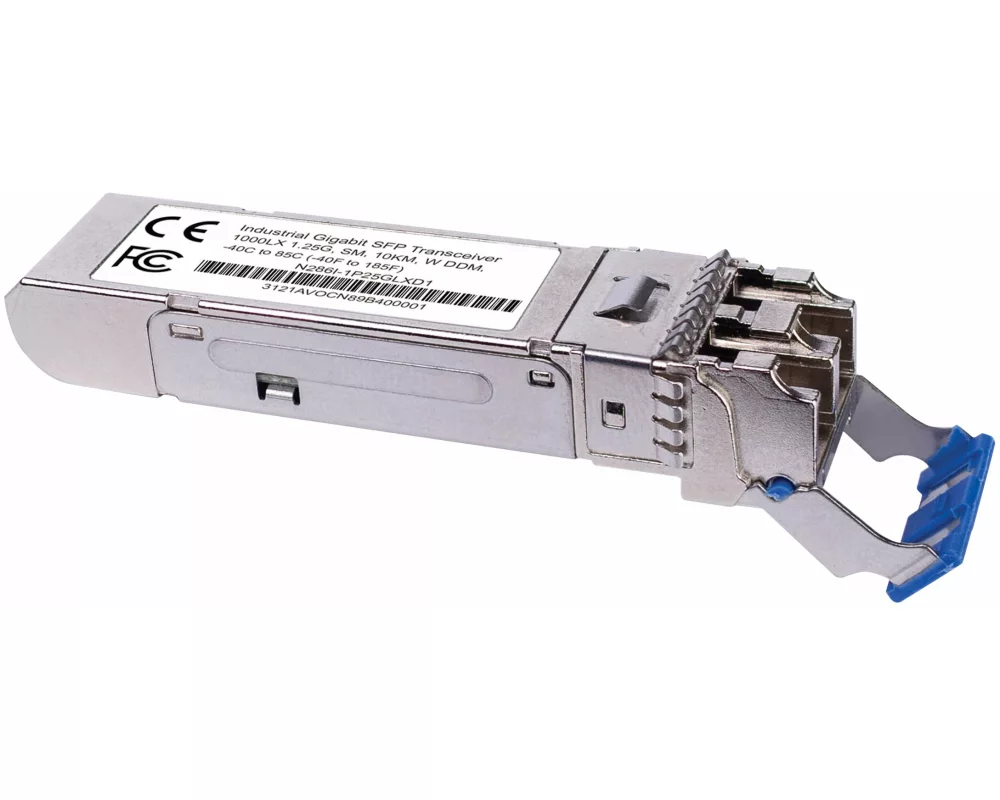 EATON TRIPPLITE Industrial, Gigabit, SFP, Transceiver, 1000Base-LX, Singlemode, LC, Duplex, DDM, -40, to, 85, C, 10, km, 6.2mi.