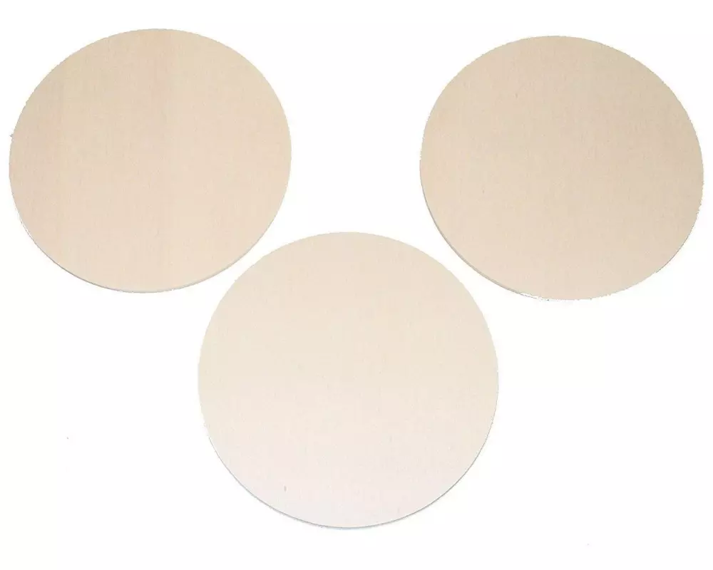 Glorex Holzkleinteile Ø 12 cm Holzscheibe, 3 Stück