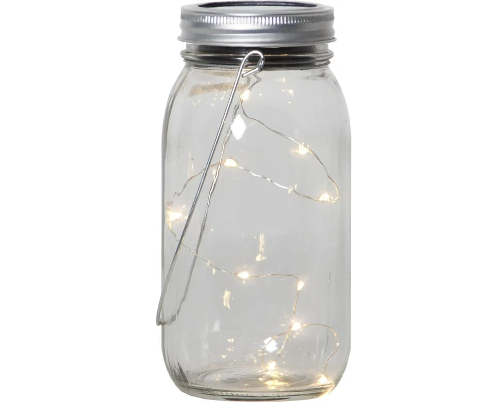 Star Trading Laterne Solar Jamjar Transparent
