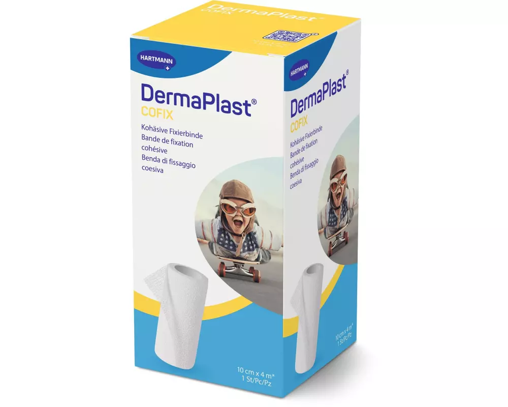 DermaPlast Gazebinde Cofix weiss 10 cm x 4 m