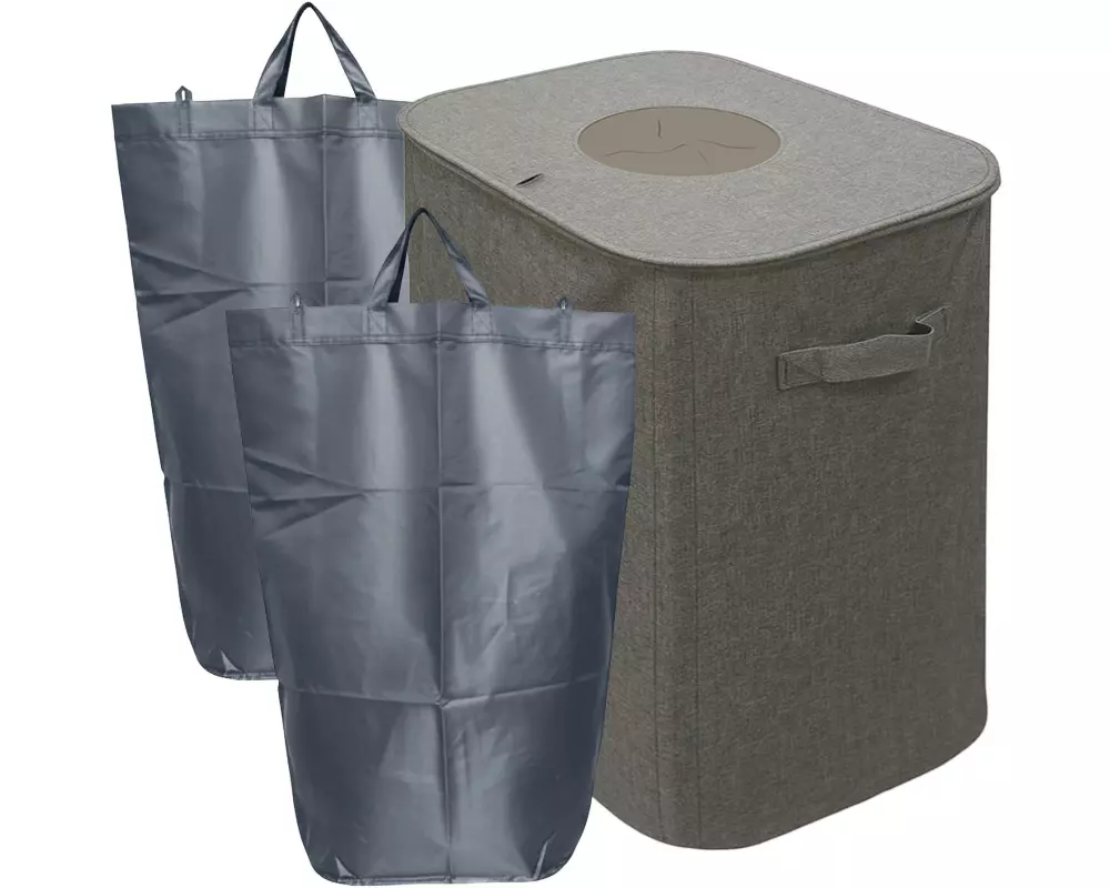 relaxdays Recyclingbehälter 100 L Grau