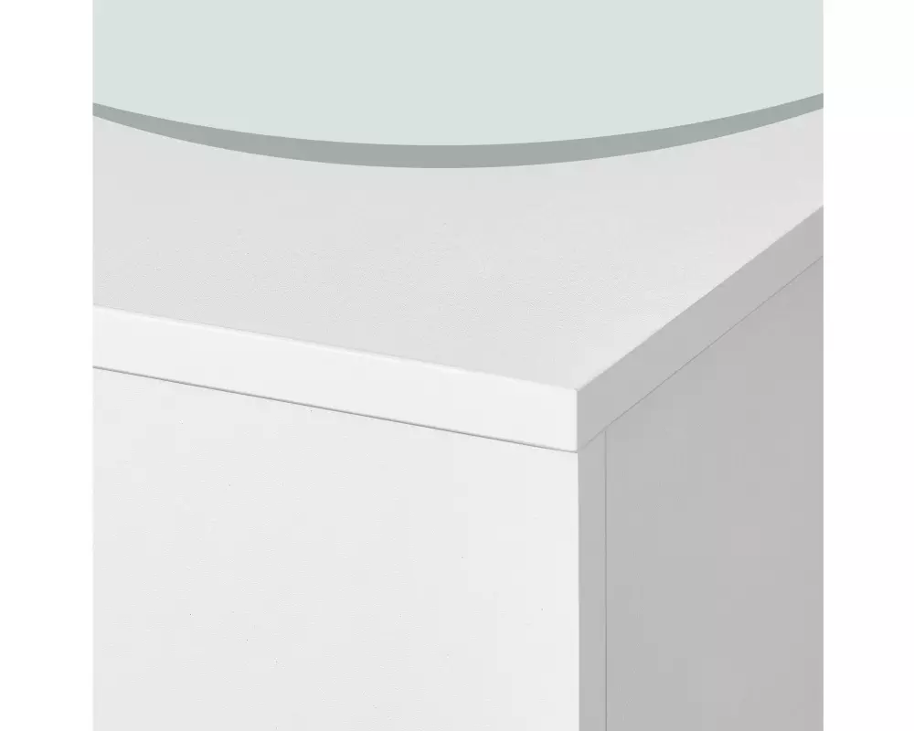VASAGLE Aktenschrank Holzspanplatte 3 Schubladen Wolkenweiss