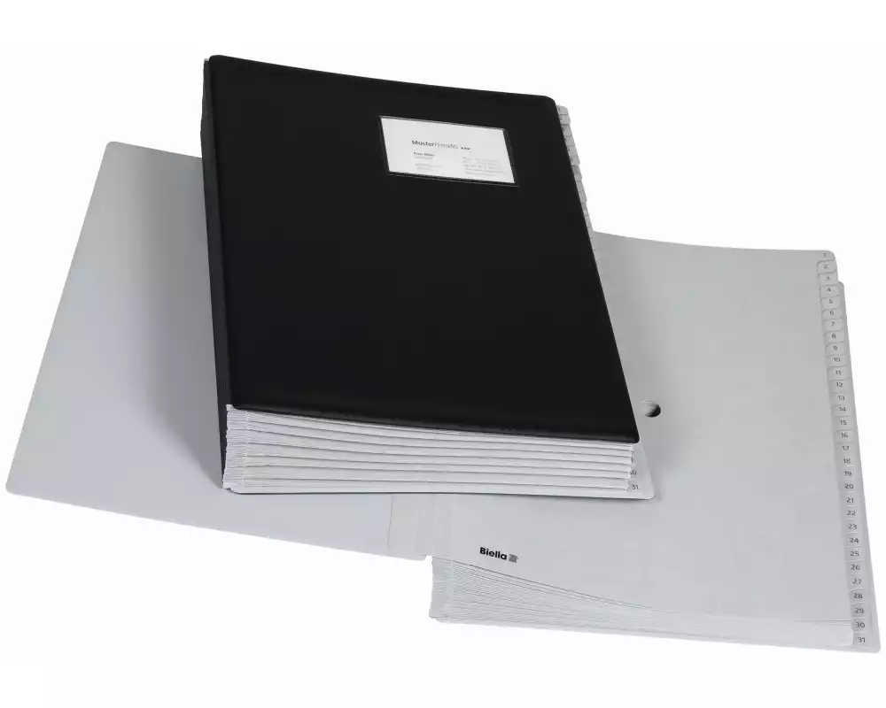 Biella Pultmappe A4 Pronto 1-31 Schwarz