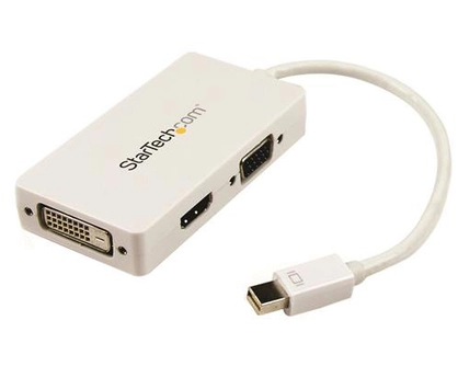 StarTech.com Travel A/V Adapter: 3-in-1 Mini DisplayPort to VGA DVI or HDMI Converter