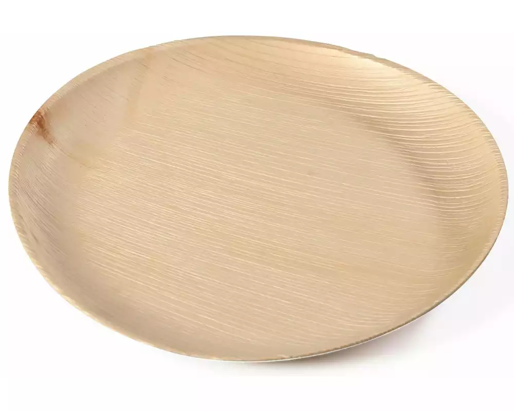Sier Einwegteller Palm 12 cm, 20 Stück, Hellbraun