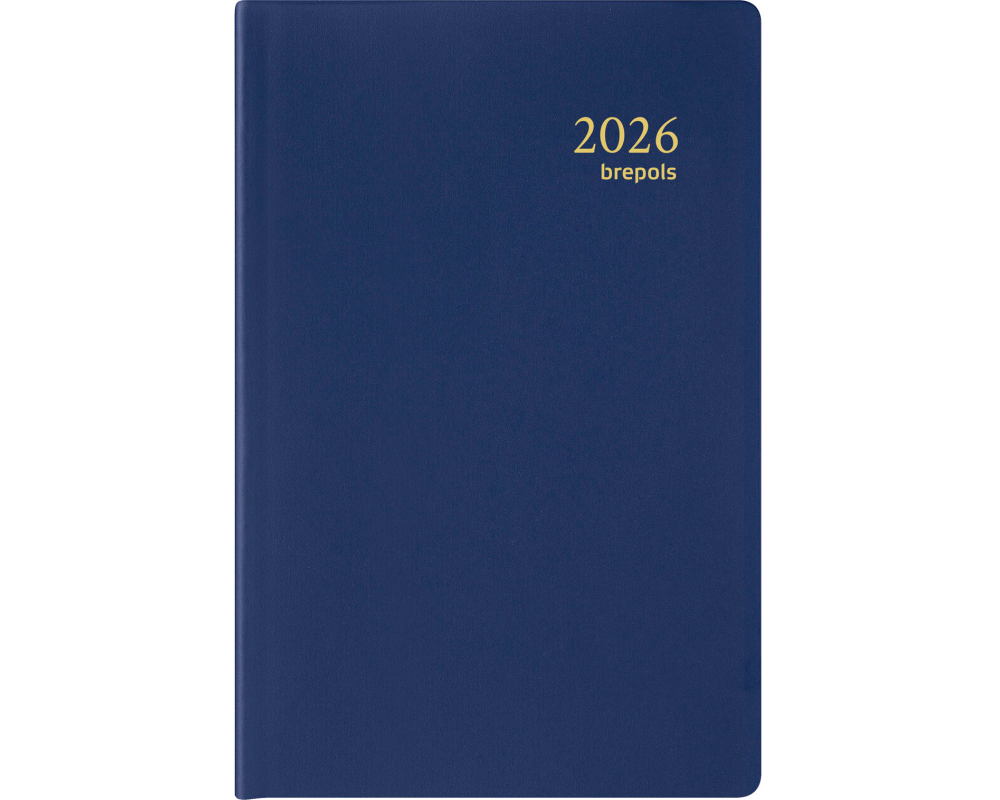 BREPOLS Agenda Delta Seta 2026 0.834.2120 1W/1S blau 8.4x12.4cm