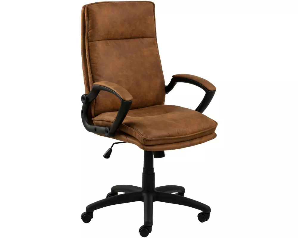 AC Design Bürostuhl Brad, mit Armlehnen und Bremsrollen, Camel