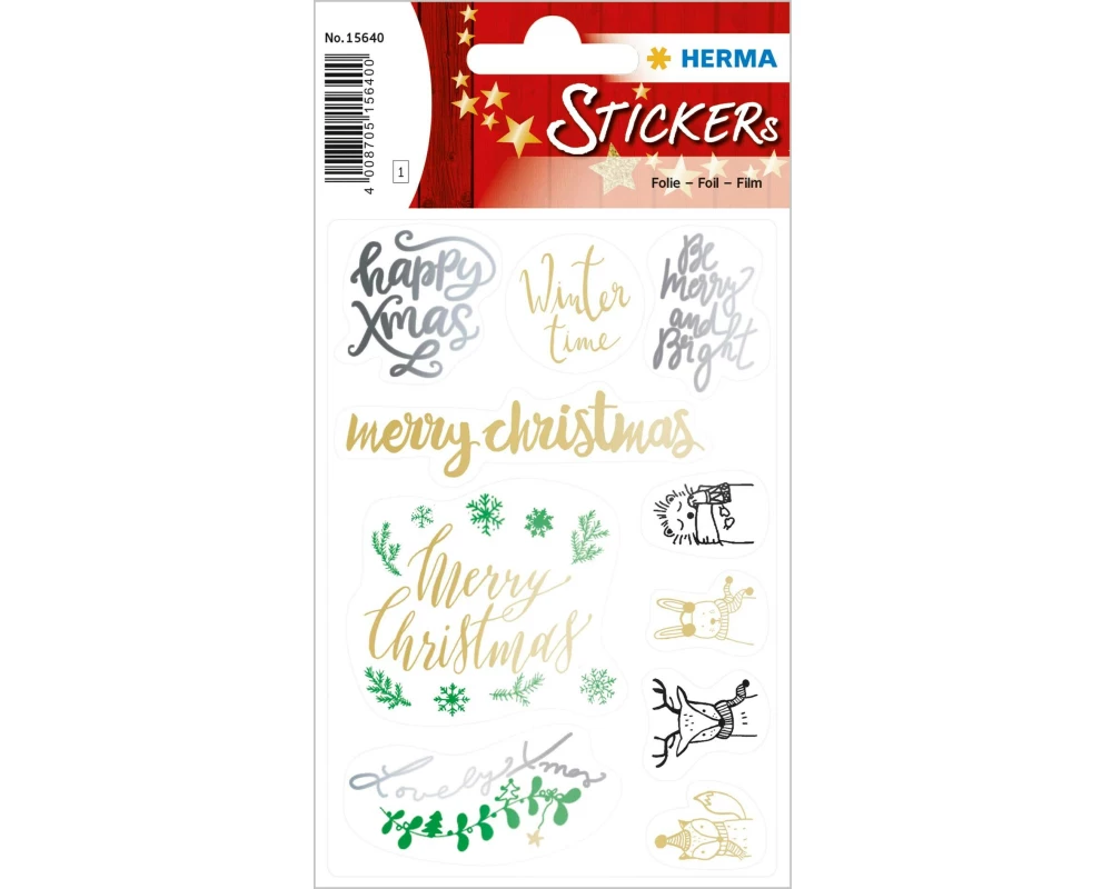 Herma Stickers Weihnachtssticker Lovely Xmas 1 Blatt / 10 Sticker
