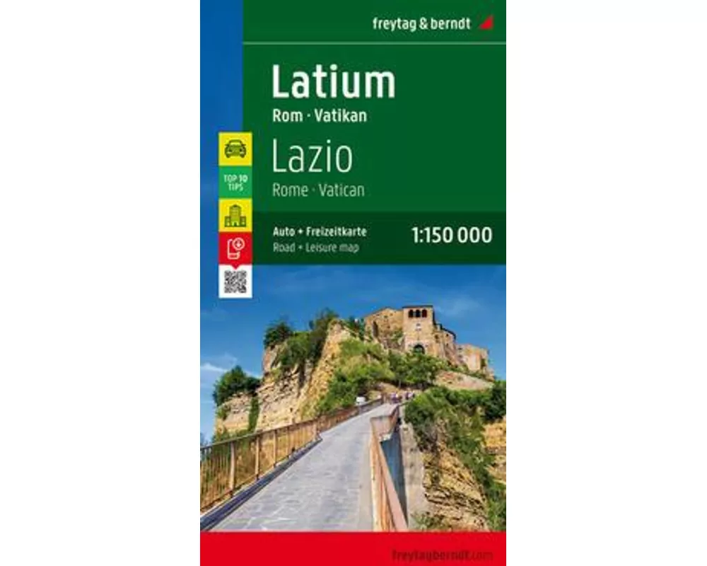 freytag & berndt Straßenkarte Latium - Rom - Vatikan 1:150.000