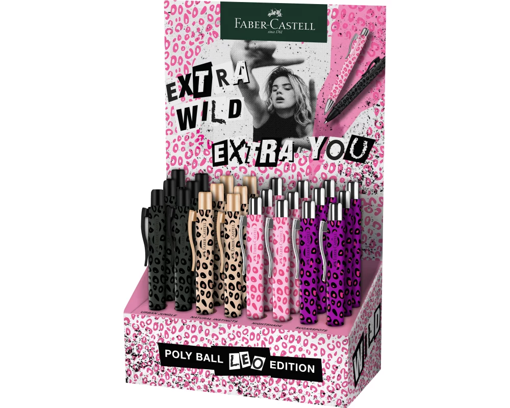 FABER-CASTELL Kugelschreiber Poly Ball 0.7mm 241135 Leo Edition 24 Stück