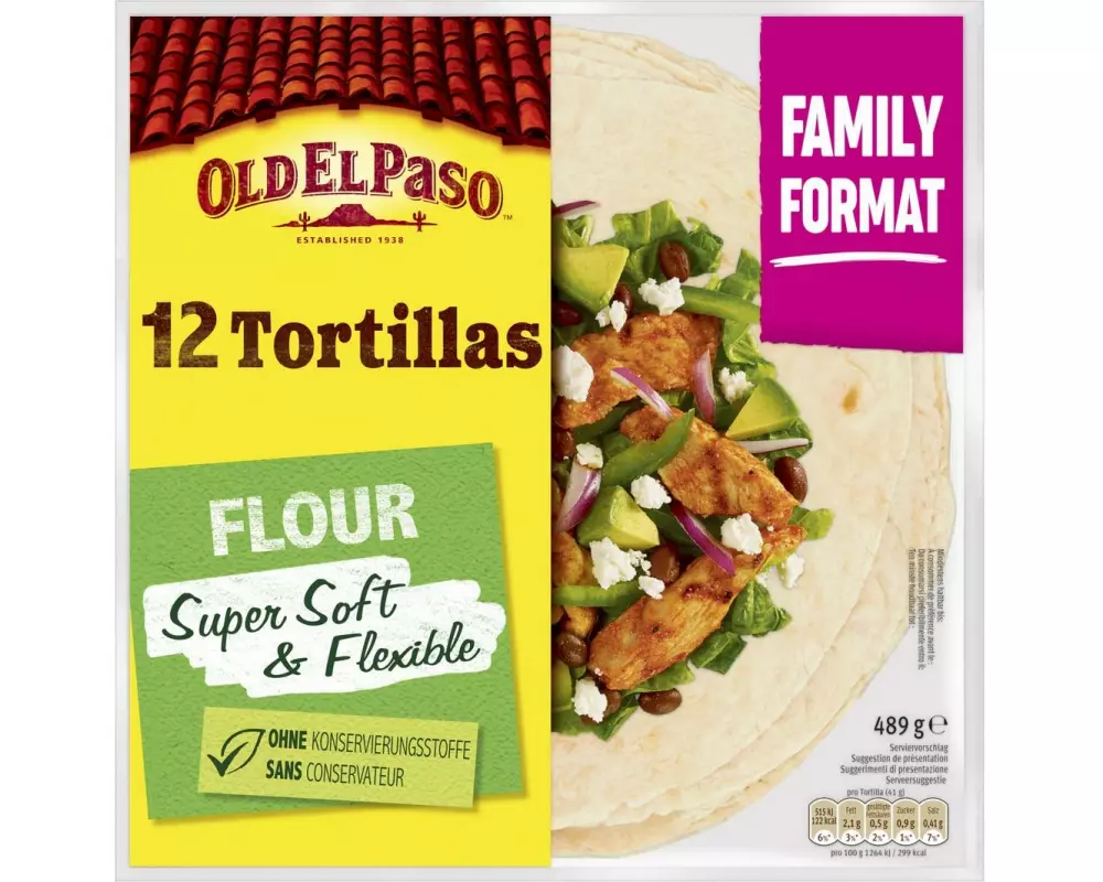 Old El Paso Tortillas Family Pack 489 g