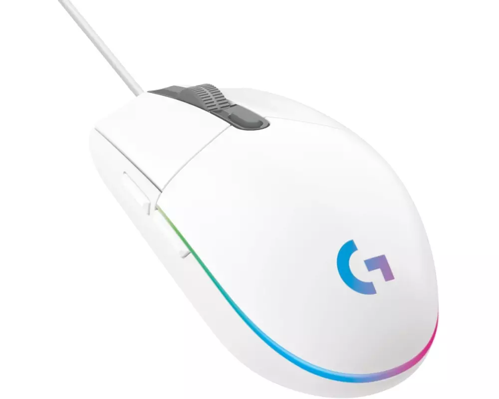 Logitech Gaming-Maus G203 Lightsync Weiss