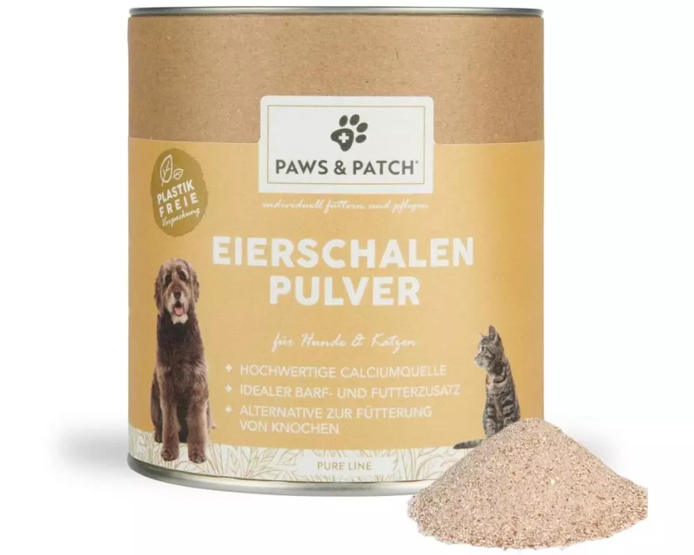 Paws & Patch Hunde-Nahrungsergänzung Eierschalen Pulver 500 g