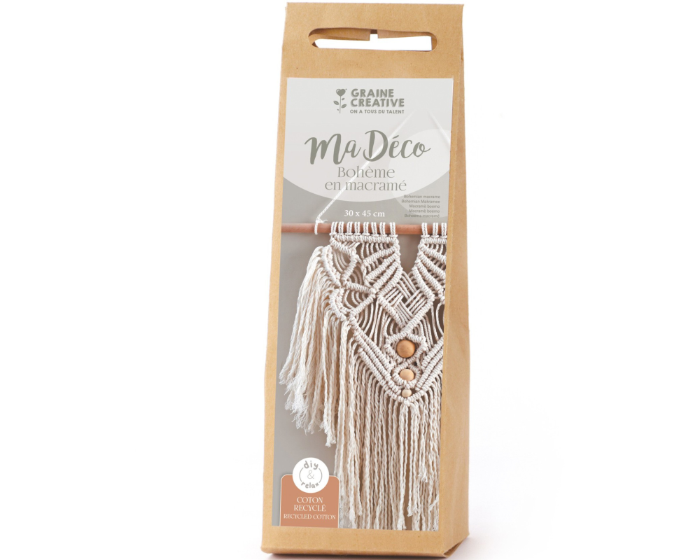 GRAINE CREATIVE Makramee Kit Bohème GC-791061 inkl. Zubehör