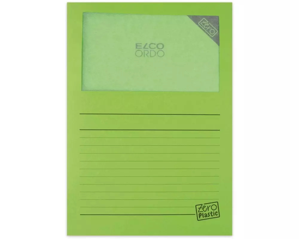 ELCO Sichthülle Zero Plastic Grün, 100 Stück