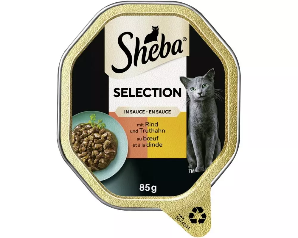 Sheba Nassfutter Schale Rind und Truthahn Adult