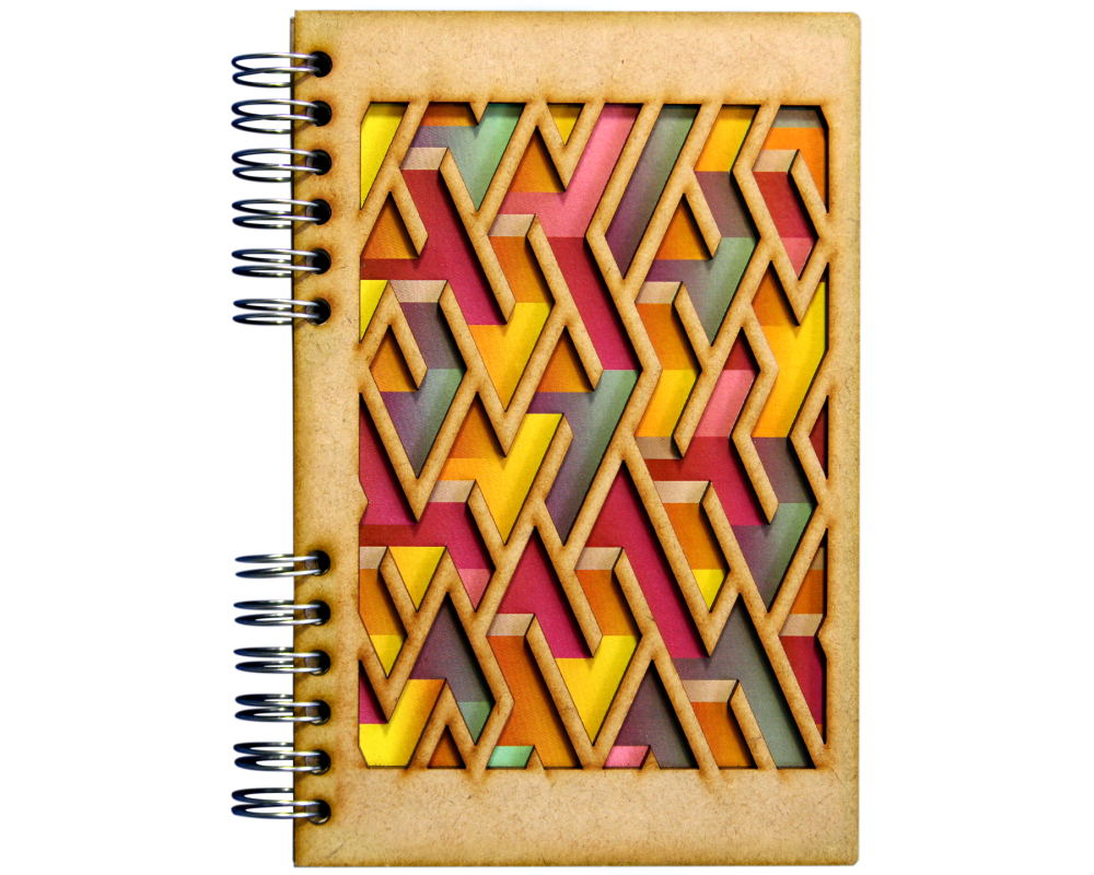 KOMONI Notizbuch Labyrinth A5 LAB5B blanko 90 Blatt