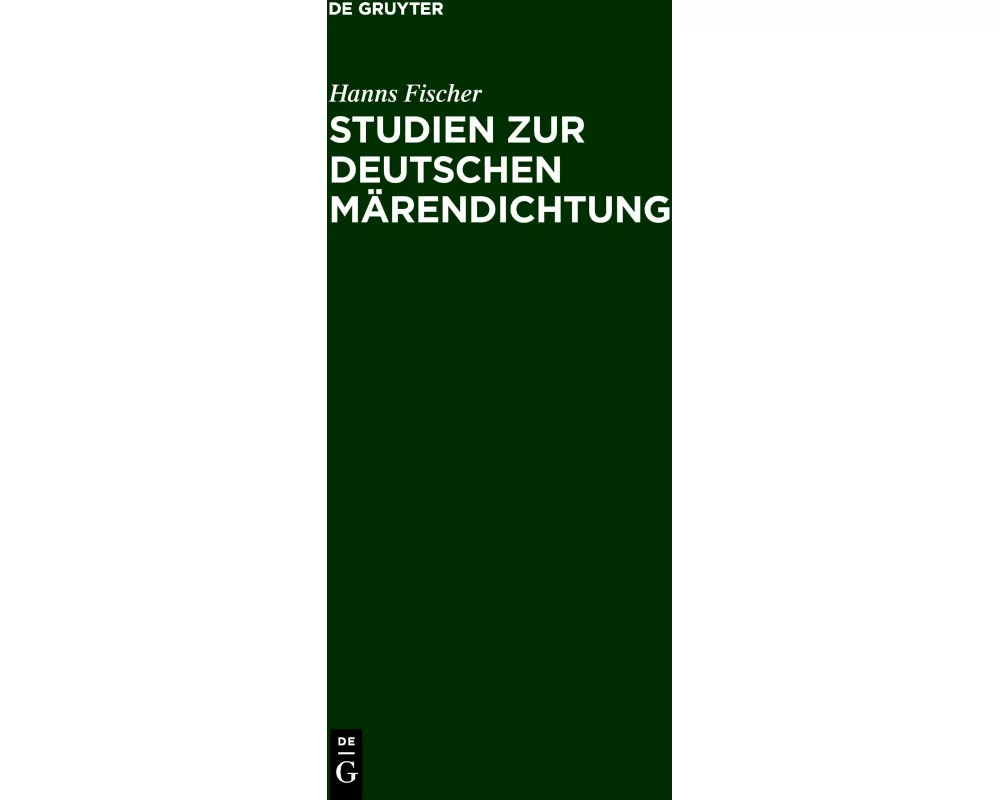 Studien zur deutschen Märendichtung