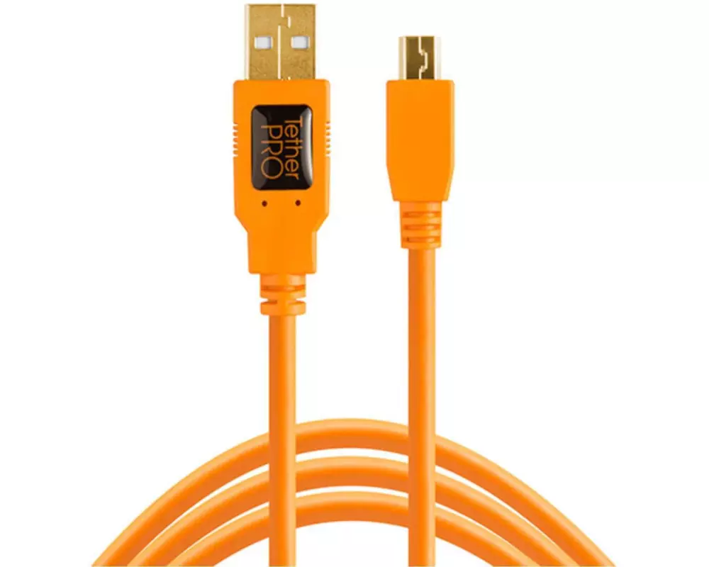 Tether Tools Kabel TetherPro USB 2.0 A / Mini B 5 Pin 4.6 Meter – orange