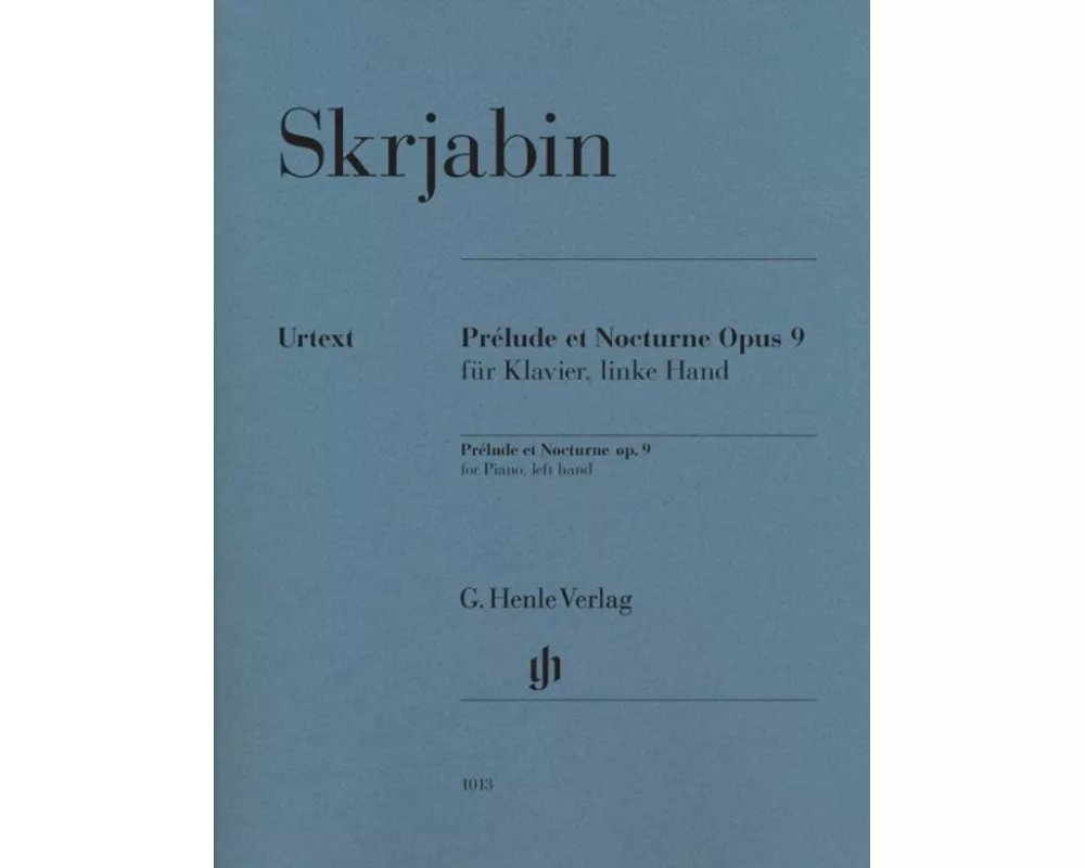 Scriabin, Alexander - Prélude et Nocturne for Piano, left hand op. 9